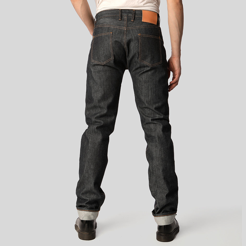 3sixteen CT-100x Classic Tapered raw denim selvedge jeans - rear view