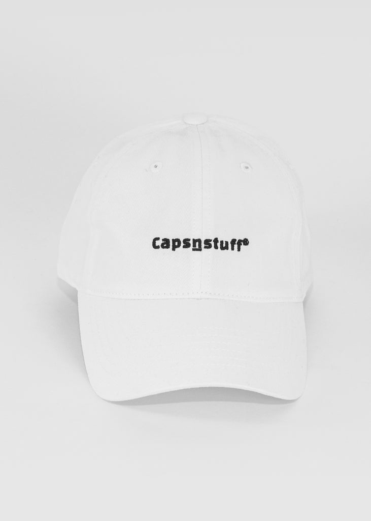 Caps n Stuff Basic Logo Cap in White