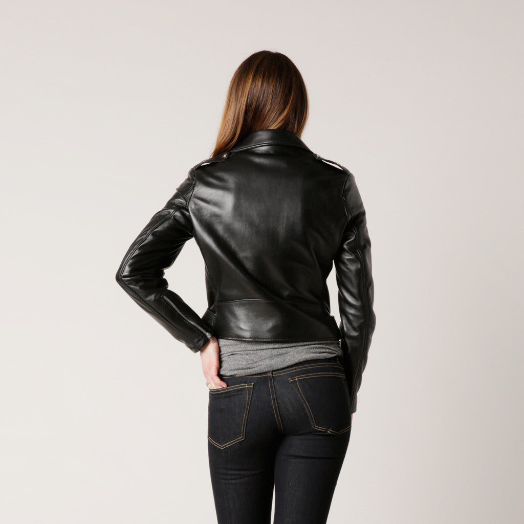Schott Women's Leather Perfecto in Black, Schott 218W