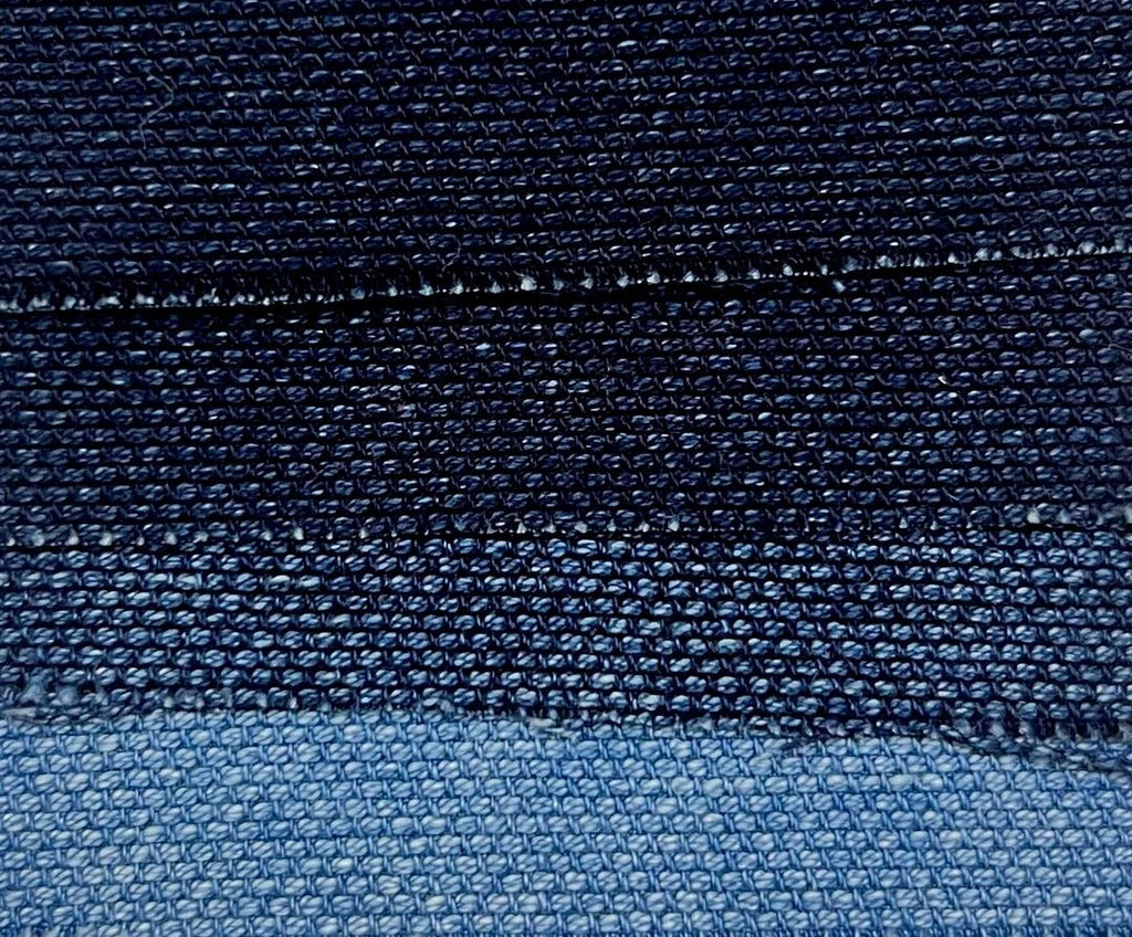 Sashiko was a centuries old Japanese embroidery technique utilizing thick yarns to reinforce points of strain on a garment. It was reinvented as a durable fabric with a textured face that was first used for firefighters and then martial artists. Today, the fabric has been refined, modernized and combined with indigo dying techniques. The D16 Sashiko carries on this beautiful tradition with a heavy weight sashiko jeans that includes pure copper rivets (USA). 