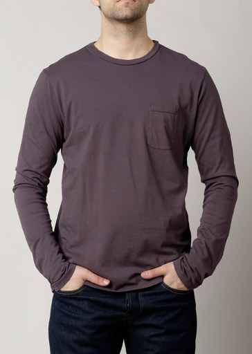 Brooklyn Denim Co. Cotton Pocket Long Sleeve Crewneck Shirt