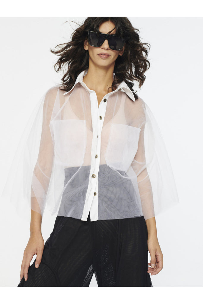 Muse by Another [Archive] Tulle Batwing Shirt