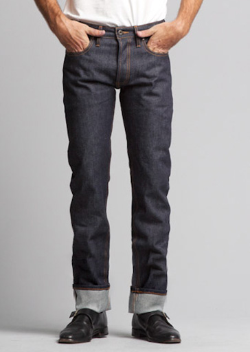 The ST-100x features the 100x redline selvedge made especially for 3Sixteen by Kuroki Mills of Japan. The inside of the fabric has an uncommonly soft hand feel for raw denim.

3Sixteen jeans are produced with a long inseam length, so make sure to take advantage of complimentary hemming. Review the measurements in our sizing charts to ensure a good fit.