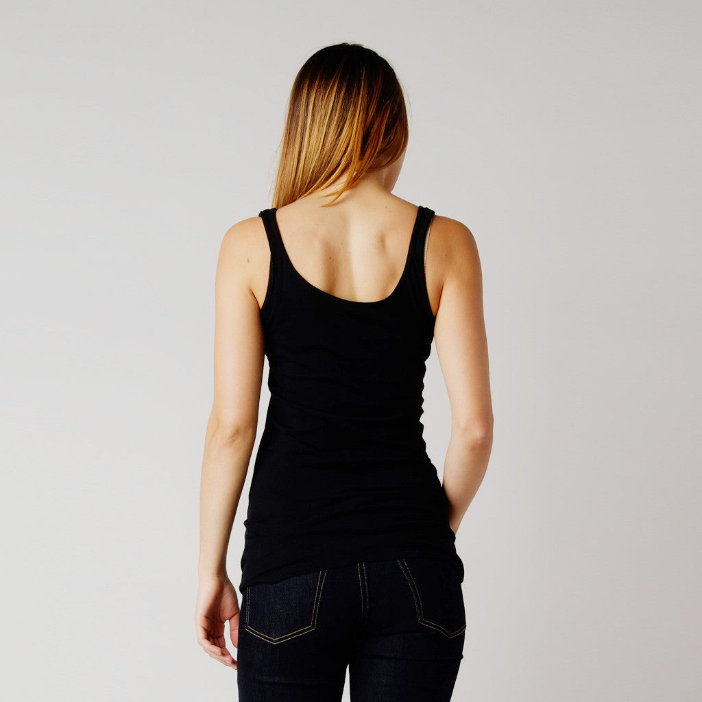 BDC Organic Cotton Scoop Neck Tank Black