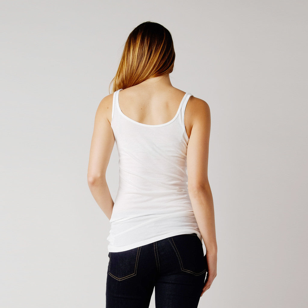 Organic Cotton Scoop Neck Tank Made In USA