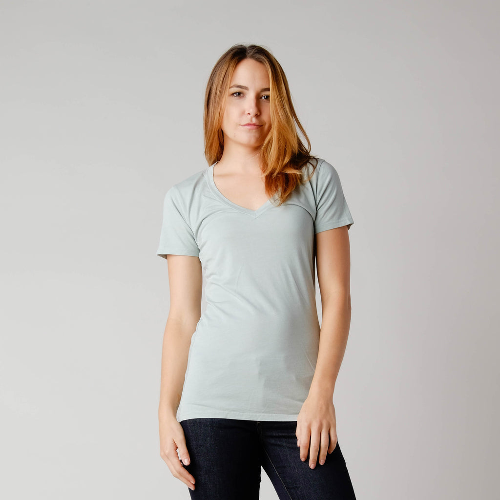 BDC Hemp/Organic Cotton Vee Neck Short Sleeve Tee | Brooklyn Denim Co.