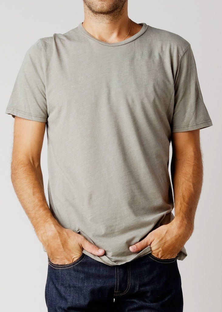 Brooklyn Denim Co. Crew Neck Nopal. This Brooklyn Denim Co. super soft short sleeve tee features a crew neckline.

Details:

*50% recycled plastic, 50% organic cotton

*No tag

*Pre-Shrunk

*100% made in California

*Each piece is created to order using high quality, low impact garment-dye processing which gives it a unique character and lived-in feel.