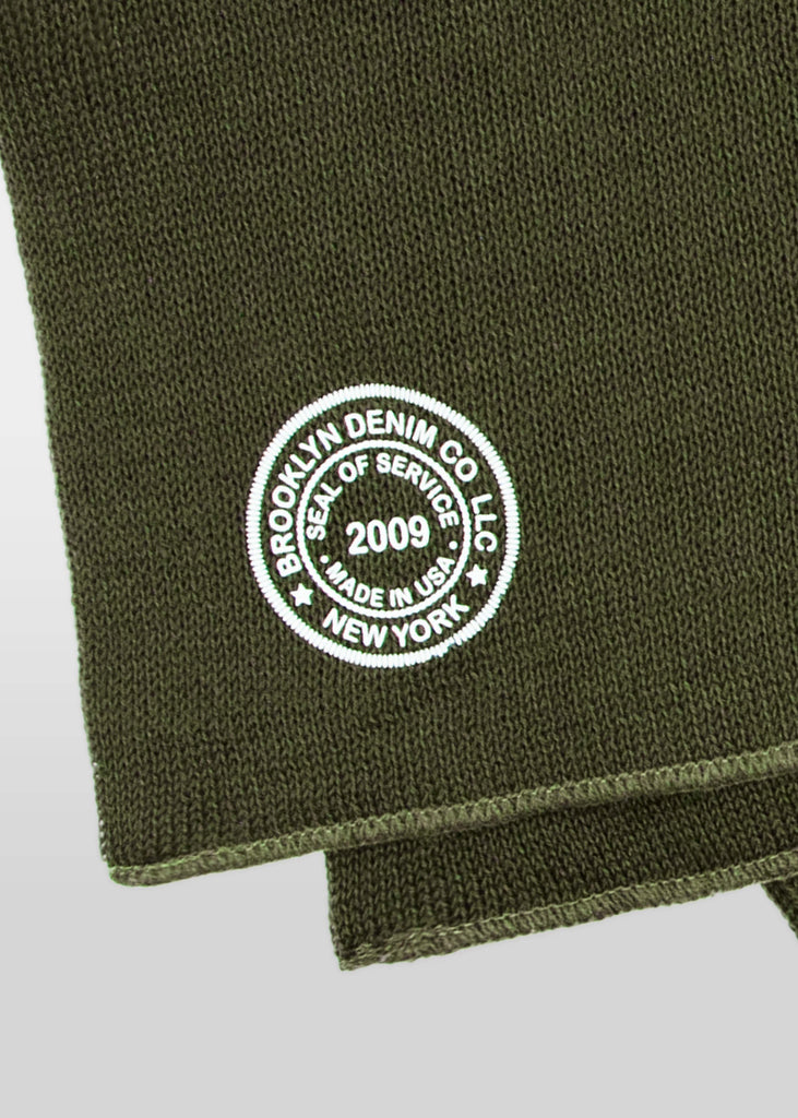 Brooklyn Denim Co. Seal Wool Scarf in Olive