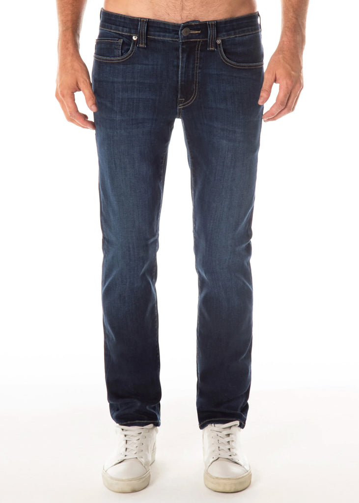 A classic blue wash with traditional contrast stitching in a slim straight silhouette for a modern and comfortable fit. Handcrafted in Los Angeles.



Lightweight 9 oz
Universal Stretch Denim
79% Cotton, 18% Polyester, 2% Rayon, 1% Elastane
34" inseam
Front Rise 9.75"
Back Rise 15"
Leg Opening 15.5"
Hand crafted in Los Angeles
Comfort Stretch Jeans