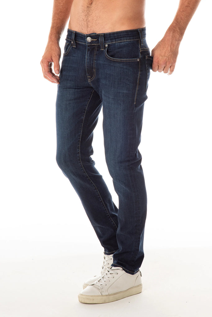 A classic blue wash with traditional contrast stitching in a slim straight silhouette for a modern and comfortable fit. Handcrafted in Los Angeles.



Lightweight 9 oz
Universal Stretch Denim
79% Cotton, 18% Polyester, 2% Rayon, 1% Elastane
34" inseam
Front Rise 9.75"
Back Rise 15"
Leg Opening 15.5"
Hand crafted in Los Angeles
Comfort Stretch Jeans