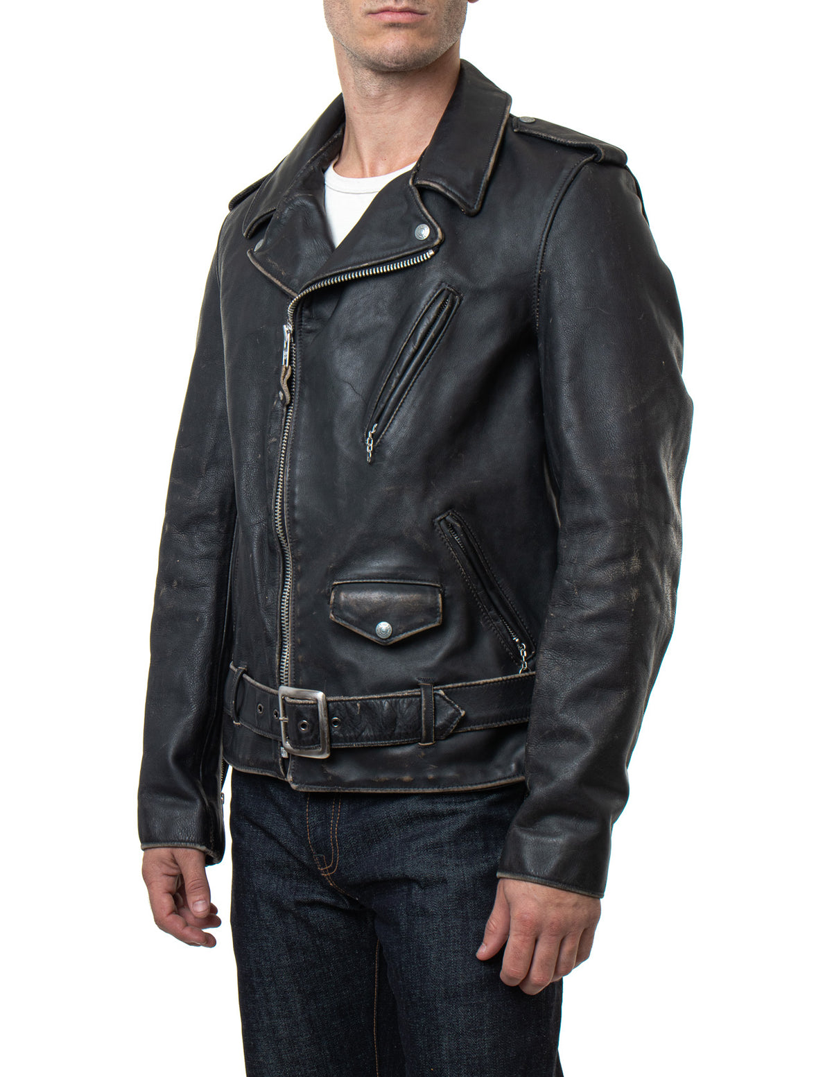 Schott Per70 Heavyweight Cowhide Vintage Motorcycle Jacket | Brooklyn ...