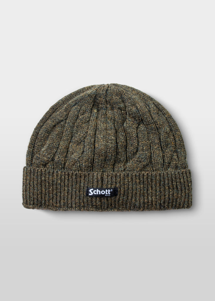 Introducing the Schott Cable Knit Cap, a stylish and functional accessory designed to keep you warm during the cooler months. This mid-weight beanie combines classic design with quality materials, making it a versatile addition to any wardrobe.

Key Features:

Wool Blend Construction: Crafted from an 80% wool and 20% nylon blend, this cap offers both warmth and durability, ensuring comfort and longevity.